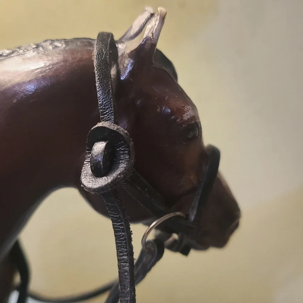 Handmade English Tack Set Traditional Scale Black Breyer Horse Saddle Bridle Pad